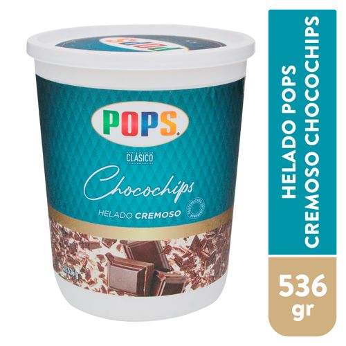 Helado Pops Cremoso Chocochips - 536gr