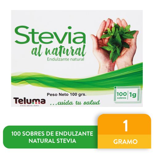 Endulzante Natural Teluma Stevia Sobres - 100g