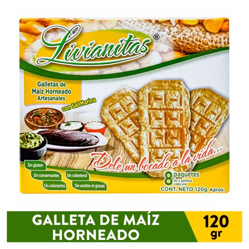 Galleta Livean de Maiz Horneada Libre de Gluten - 120 g