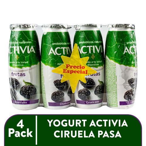 Yogurt Danone ciruela pasa 4 Pack - 900 g