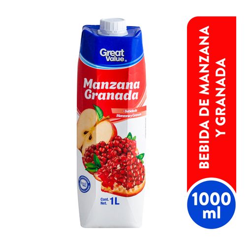 Bebida Great Value Granada Manzana - 1000 ml