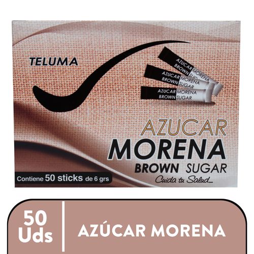 Azúcar Teluma Morena Sticks 50 Uds - 300g