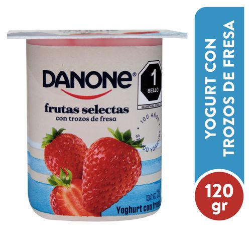 Yogurt Danone sabor fresa vaso - 120 g