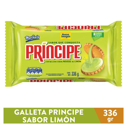 Galleta Principe Marinela Sabor Limón 8 Pack - 336g