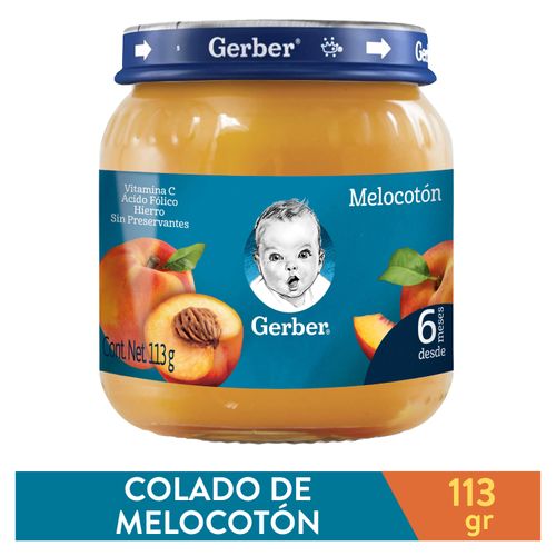 Colado para bebé Gerber sabor melocotón - 113 g