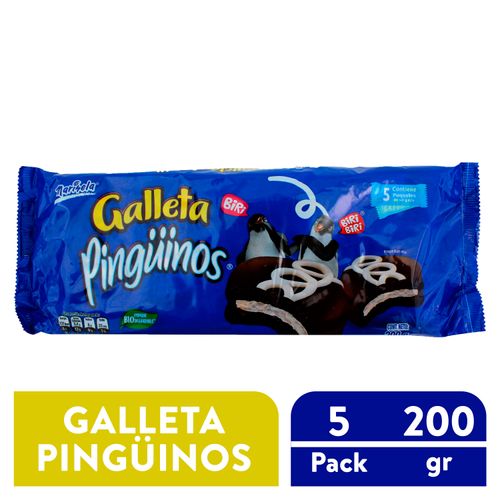 5 Pack Galleta Marinela Pinguinos 220gr