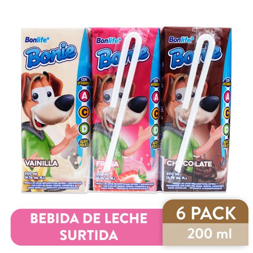 6Pack Bebida Lactea Bonie Surtido