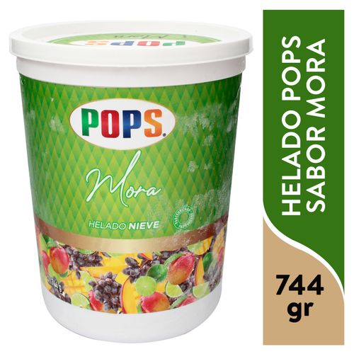 Helado Pops Nieve Sabor Mora 744Gr