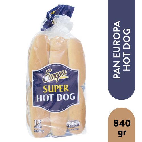 Pan Europa para hotdog 12 Uds - 840 g
