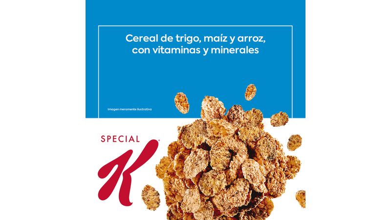 Cereal Kellogg's® Special K® Origrinal Sabor Natural - Cereal de Trigo  Integrral, Maíz y Arroz - 1 Caja - 400 g