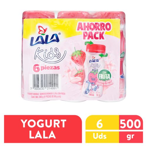 Yogurt Lala bebible para niños 6 Pack - 540 g