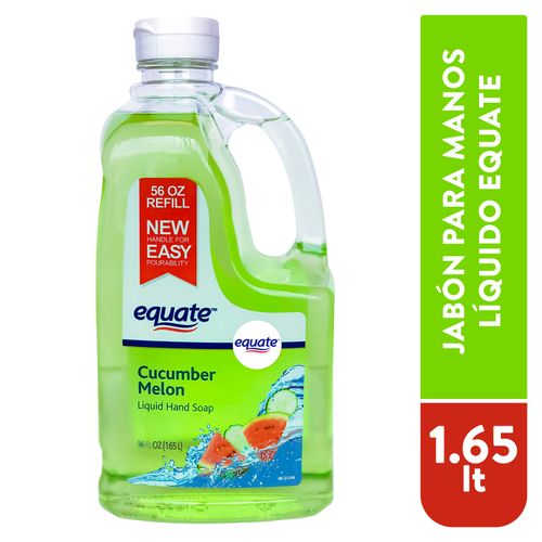 Jabón Líquido Para Manos Marca Equate Líquido Pepino & Melón - 1.65 Lt