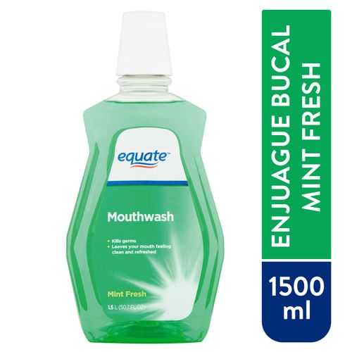 Enjuague Bucal Marca Equate Mint Fres -1500 ml