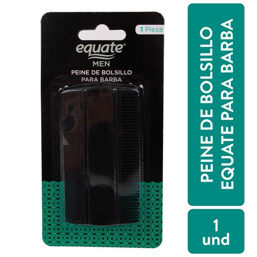 Peine Para Hombres De Bolsillo Marca Equate - 1 Unidad