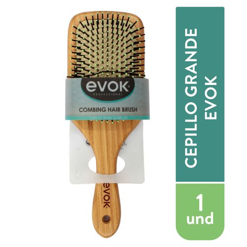 Cepillo Para Cabello Vivant De Tamaño Grande - plástico con diseño de madera