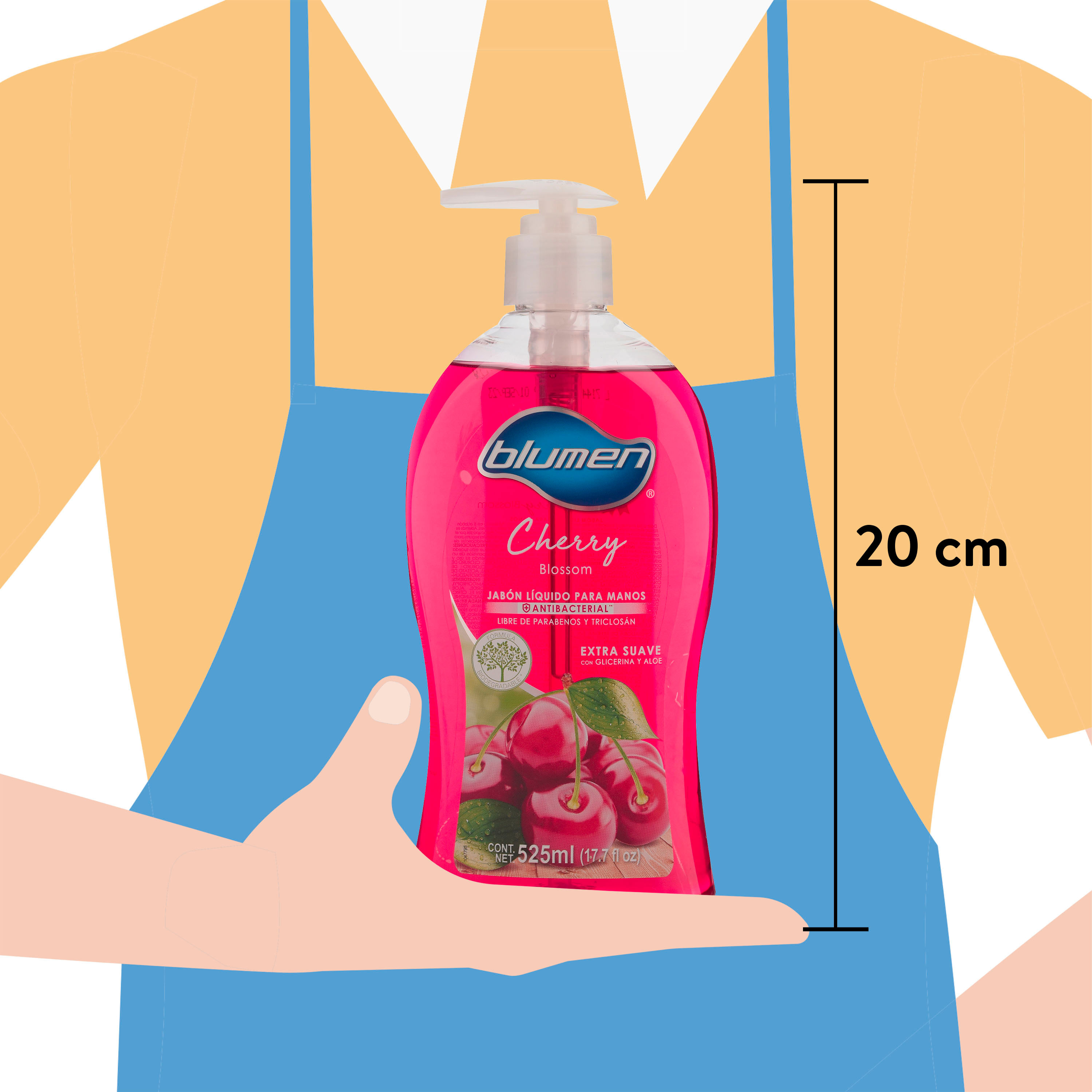 Jabón para manos blumen antibacterial 525 ml