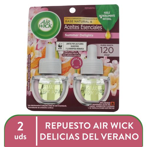 2 Pack Aromatizante Air Wick Eléctrico Turquoise Oasis Repuesto - 21ml