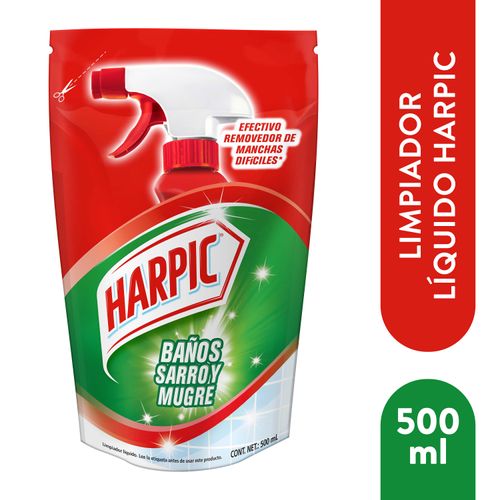 Limpiador De Baños Harpic Sarro y Mugre Doypack - 500ml