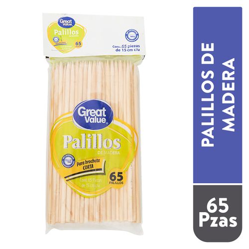 Banderilla Marca Great Value Bolsa Corto - 65 Piezas