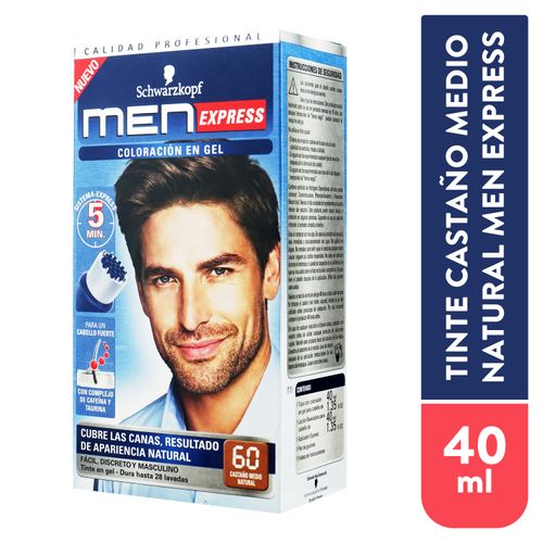 Tinte Men Express 60 Cast Medi Natu 80Ml