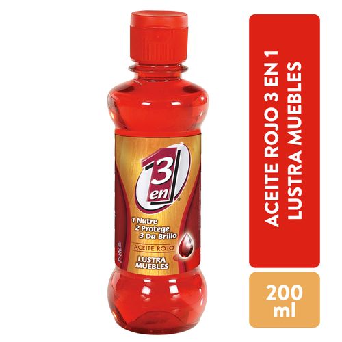 Lustrador 3 en 1 Aceite Rojo-  240ml