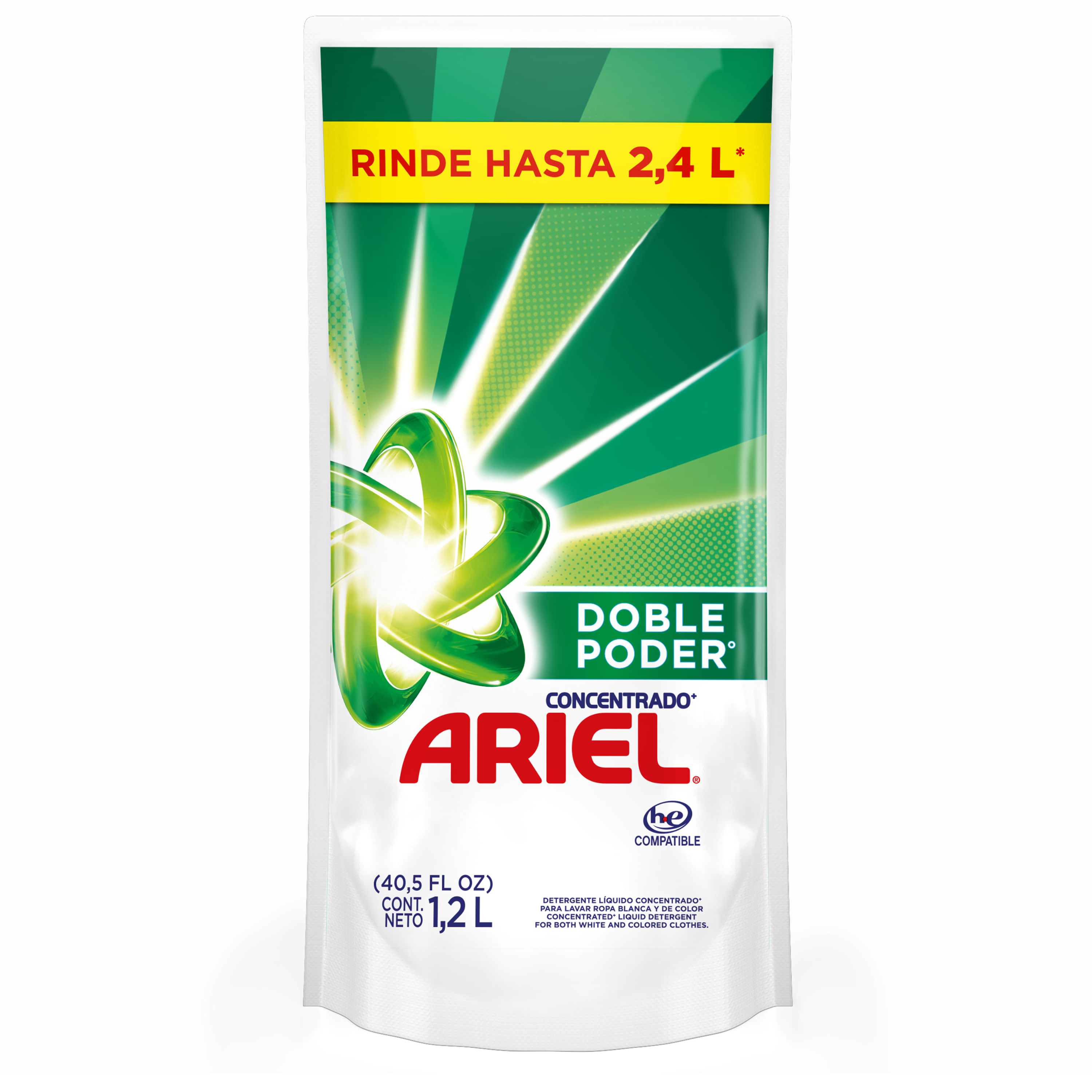 LEIROS  Detergente Líquido Ariel Doble Poder (Caja 6x2 L)