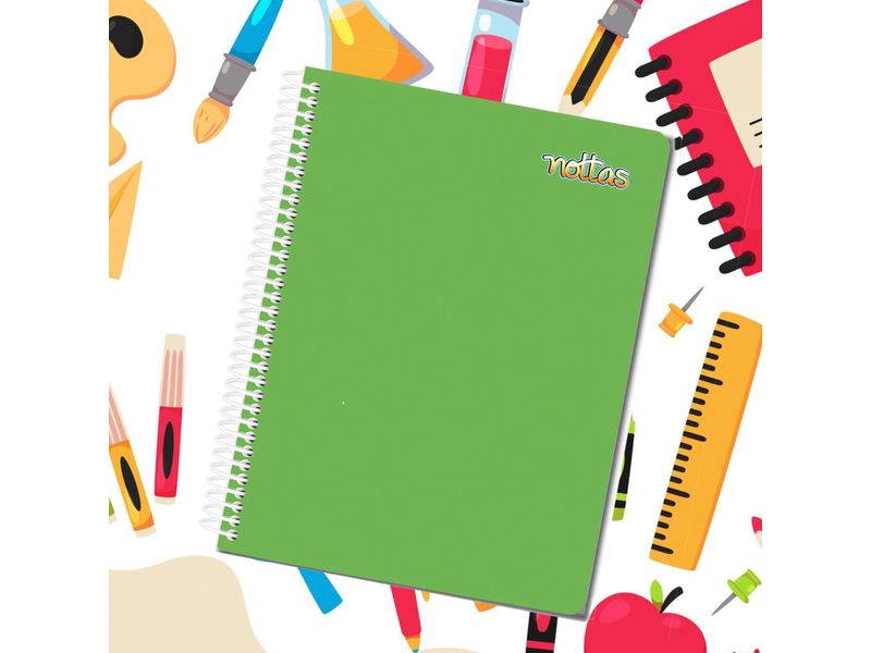 Cuaderno-Nottas-Espiral-Verde-Rayas-100-Hojas-3-57512