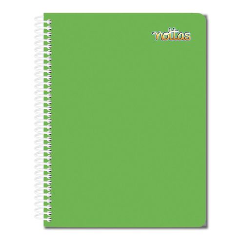 Cuaderno Nottas Espiral Verde Rayas - 100 Hojas