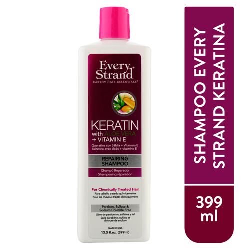 Shampo Every Strand Keratin Aloe Vera y Vitamina E -  399ml