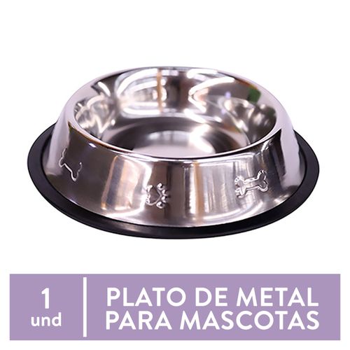 Plato Alfa Moda De Metal P Perro 1 Und