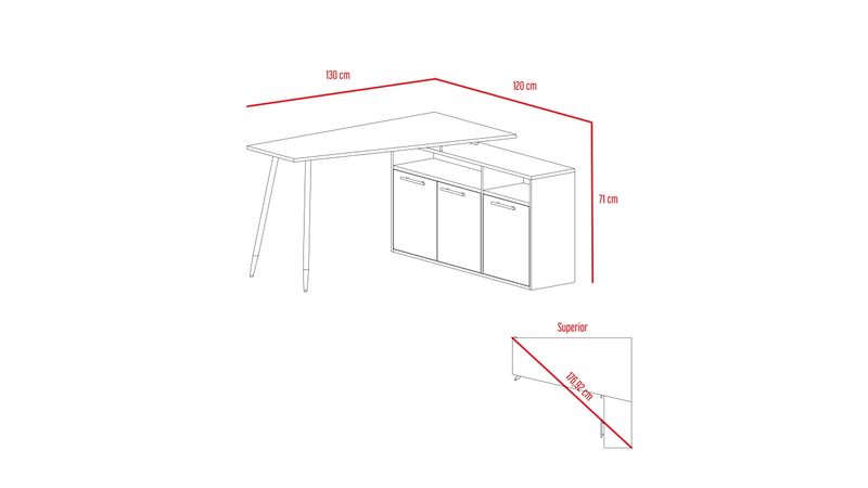 Comprar Escritorio Mainstays 110 X 45 X 90Cm, Walmart Guatemala - Maxi  Despensa