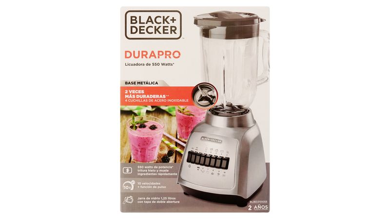 Comprar Licuadora Black Decker DuraPro 550 Watts con 4 Cuchillas