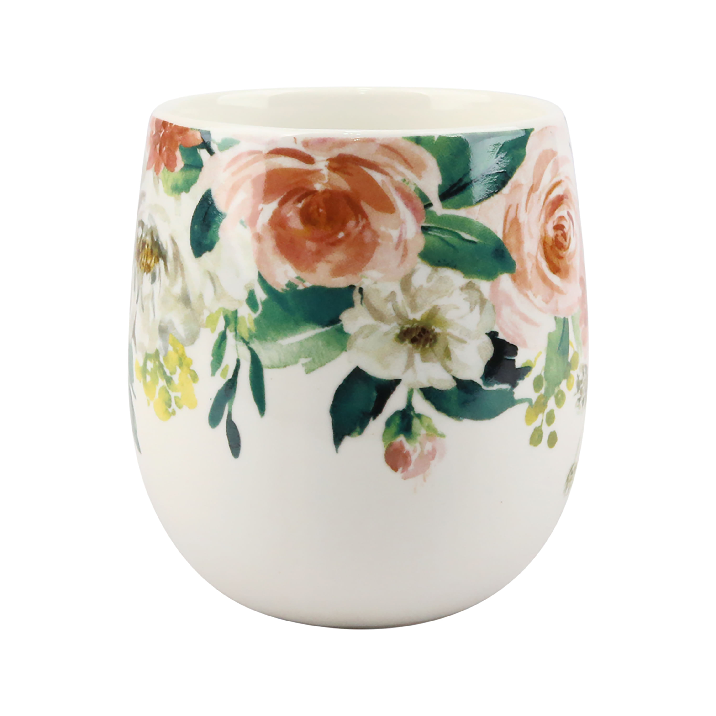 Comprar Taza Mainstays De Porcelana Con Diseño De Flores - 460ml ...