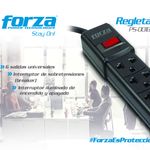 Regleta con 6 salidas NEMA universales, Cable de 3 metros, PS-1006B Forza :  Precio Guatemala