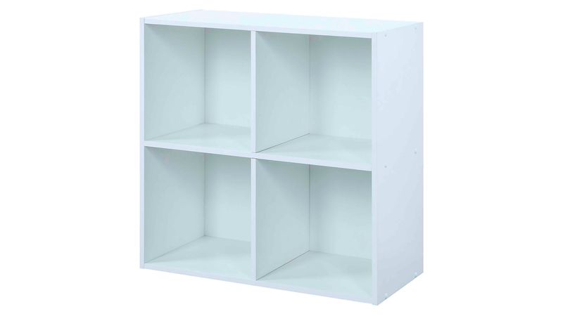 KB Designs - Estantería de 4 cubos, estante de unidad, organizador de  almacenamiento, color blanco