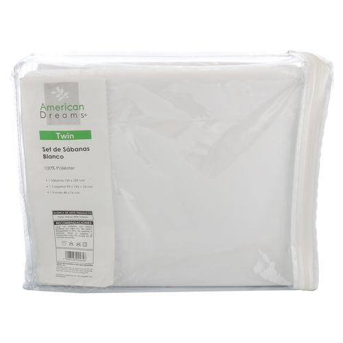 Sábanas American Dream individual color blanca