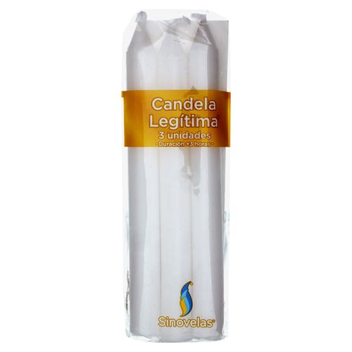 3Pack Candela Basica Blanca Sinoceras