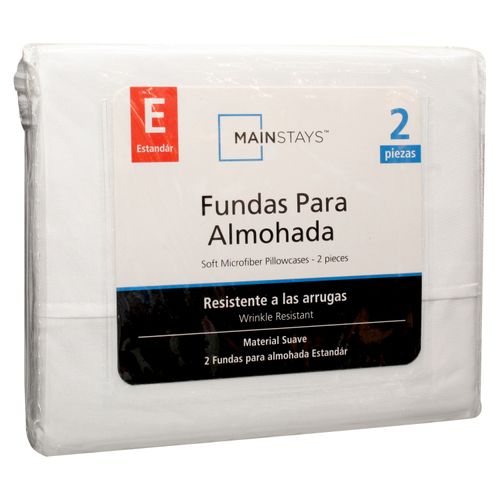 Set De 2 Fundas Mainstays Color Blanco