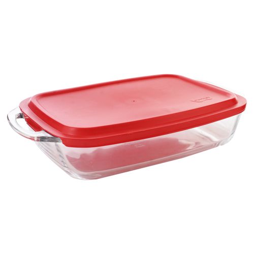 Refractario Marinex Rectangular Con Tapa Para Lasagna
