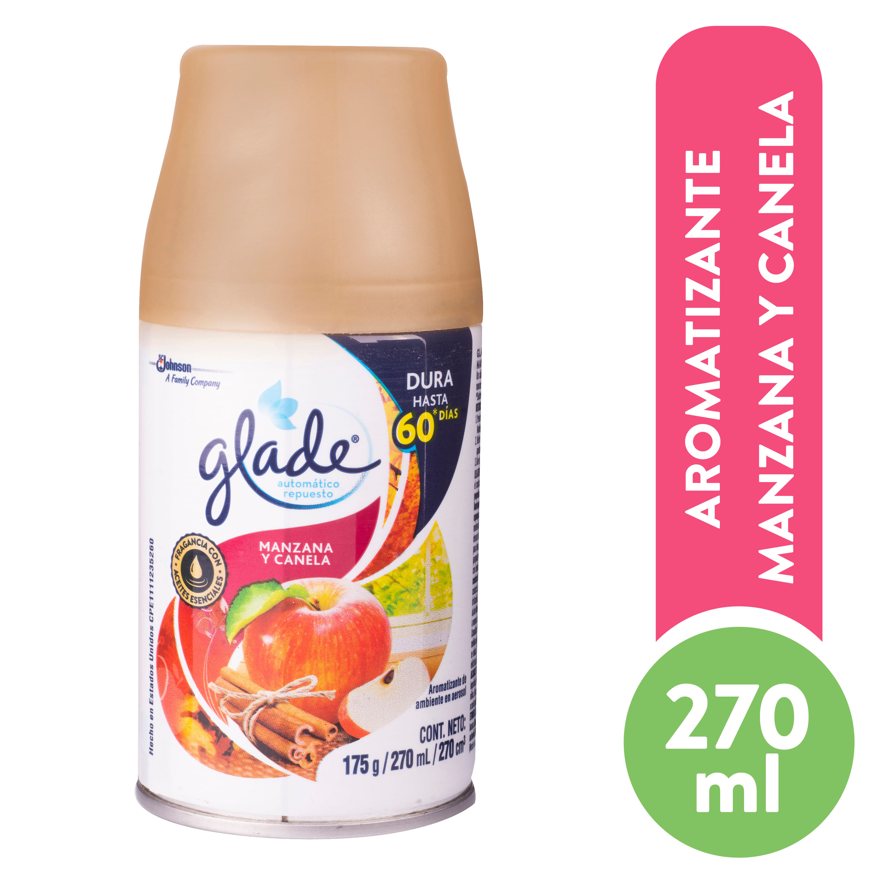 Glade - Recambio automático en aerosol, ambientador para el hogar y el  baño, Apple of My Pie, 6.2 onzas, 3 unidades