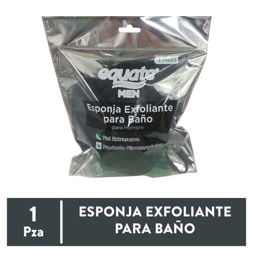 Esponja Exfoliante Para Baño Hombres Marca Equate - 1 Pieza