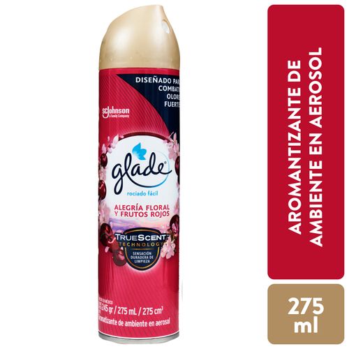 Aromatizante  Glade Aerosol Alegría Floral y Frutos Rojos - 275ml