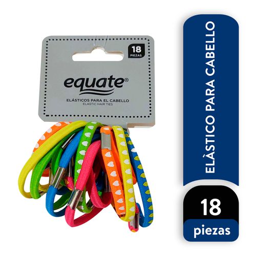 Colas Para El Cabello Elasticas Marca Equate 18 Piezas