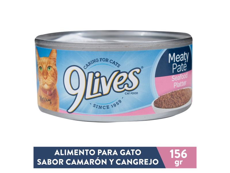 Alimento-Para-Gato-9Lives-Lata-Camar-n-Y-Cangrejo-156gr-1-50997