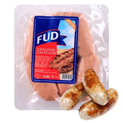 Longaniza Fud  Picante - 454gr