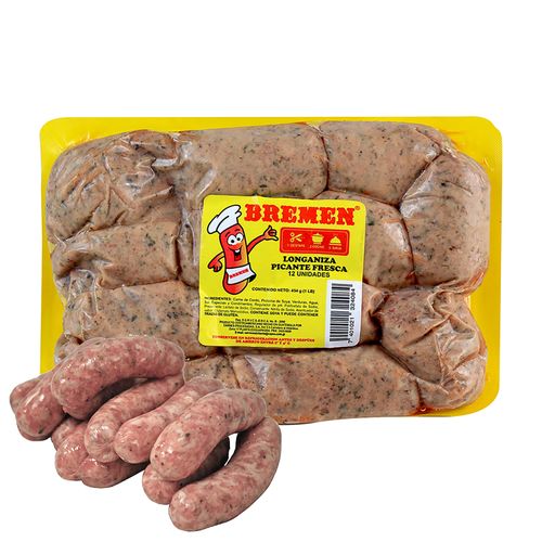 Longaniza Bremen picante especial fresca 12 Uds - 454 g