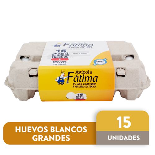 Huevo de Gallina Grande Avicola Fatima Grande - 15 Unidades