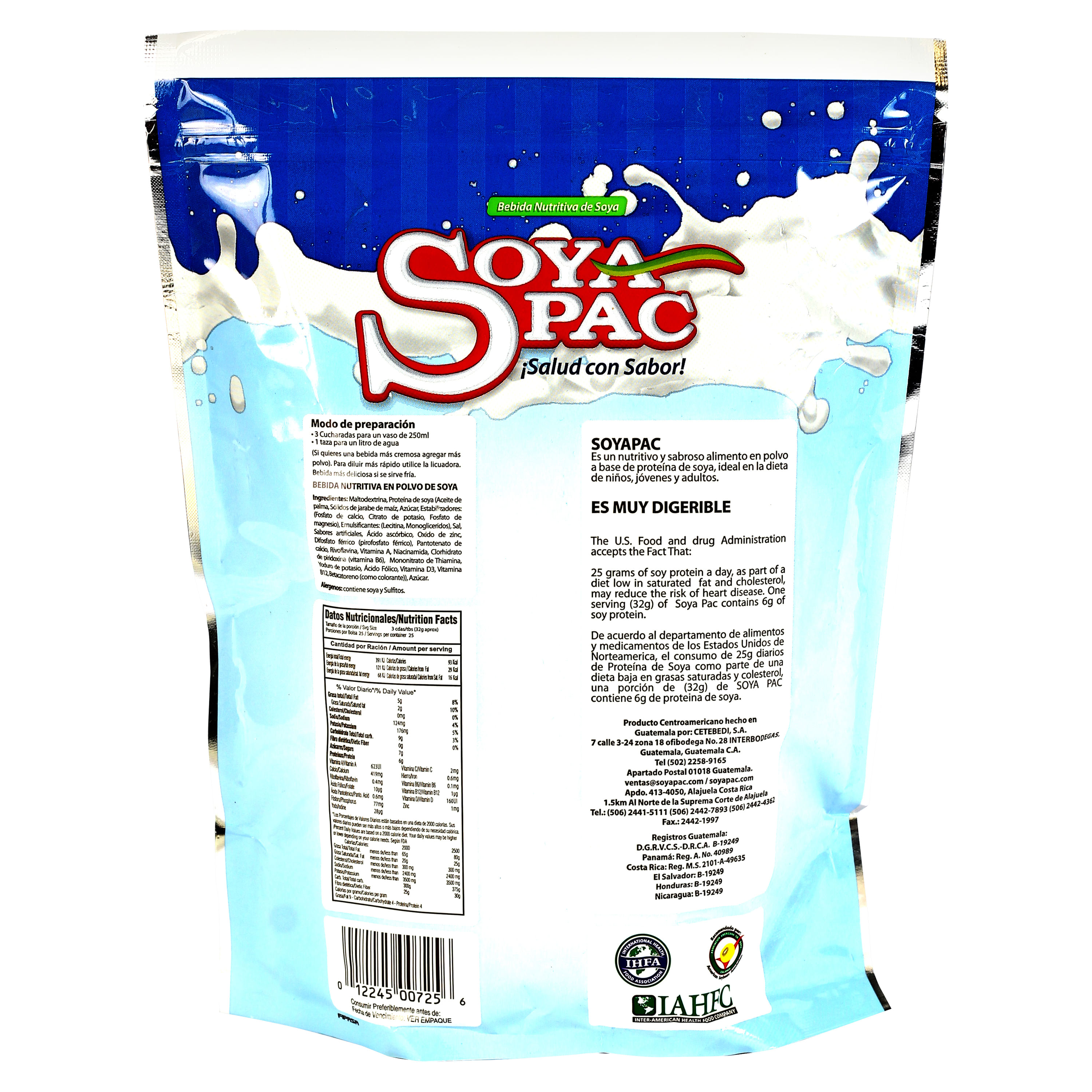 Comprar Bebida Soyapack De Soya En Polvo Sin Lactosa - 800gr, Walmart  Guatemala - Maxi Despensa