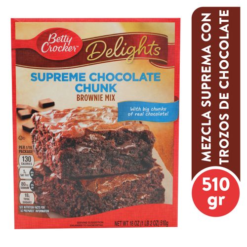 Brownie Betty C Chocolate Chunk 510Gr