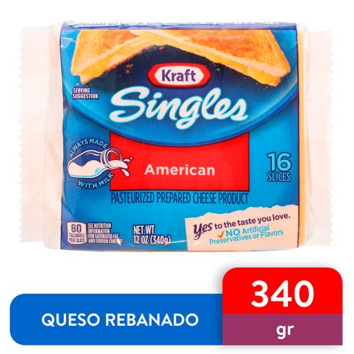 Queso Americano Kraft Rebanado - 340g